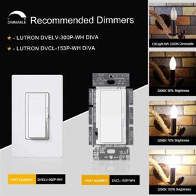 img 1 attached to 💡 CRLight Dimmable Candelabra Frosted Bulb, Equivalent