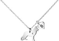 🐶 exclusive personalized joycuff german shepherd necklace: ideal cute birthday gift for dog lovers - delicate, dainty, and unique silver stainless steel jewelry logo