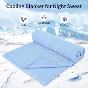 img 1 attached to 🌬️ Lagheat Cooling Blanket: Stay Cool and Comfortable Throughout Hot Summer Nights with our Bamboo Blanket