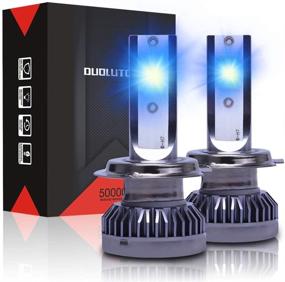 img 4 attached to 🔵 DUOLUTONG H7 LED Headlight Bulbs 8000K, Ultra-Bright Blue Headlights, 60W 12000LM Bulb Fog Lights Halogen Replacement, Pack of 2