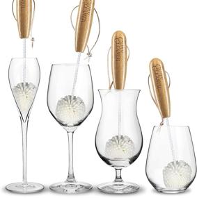 img 1 attached to 🍷 Bamboo CairnCleaner Whiskey Tasting Glass Brush - Ideal for Wine Glasses and Champagne Flutes too!