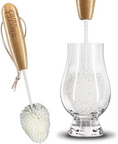 img 3 attached to 🍷 Bamboo CairnCleaner Whiskey Tasting Glass Brush - Ideal for Wine Glasses and Champagne Flutes too!