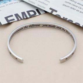 img 2 attached to 🎁 Eigso Thank You Gift Gratitude Cuff Bracelet - Ideal Jewelry for Teachers, Social Workers, Nurses, Volunteers & Employees - Inspirational Bracelet for Appreciation, Coaching, Mentoring & Graduation Gifts