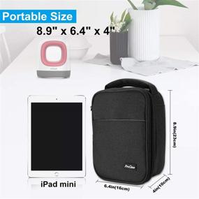 img 3 attached to 🔌 ProCase Carrying Case for Cricut Easy Press Mini Heat Press Machine - Portable Double-Layer Tote Bag for Easy Press Mini and Accessories, Black
