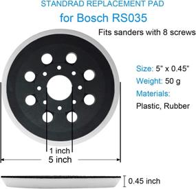 img 3 attached to 5 Inch 8 Hole Hook and Loop Sander Backing Pad - Replacement Sanding Pad for Bosch RS035 - Compatible with ROS10 and ROS20VS