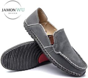 img 1 attached to JAMONWU Canvas Outdoor Sneakers D_Black Men's Shoes