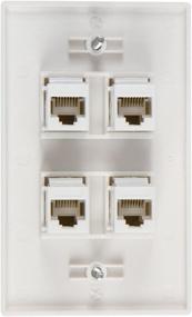 img 2 attached to 🔌 Enhance Your Network Connections with Buyer's Point 4 Port Cat6 Wall Plate for Seamless Connectivity: Female-Female, White, with Single Gang Low Voltage Mounting Bracket Device