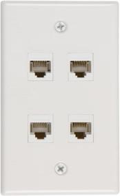img 3 attached to 🔌 Enhance Your Network Connections with Buyer's Point 4 Port Cat6 Wall Plate for Seamless Connectivity: Female-Female, White, with Single Gang Low Voltage Mounting Bracket Device