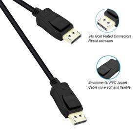 img 2 attached to 🔌 Benfei Gold Plated DisplayPort Cable - Supports Compatible Devices