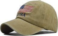 washed american flag baseball cap logo