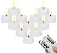 🕯️ enhance your seasonal celebrations with 12 pack of led tea lights candles - battery operated, flickering flameless tealights with remote and timer логотип