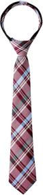 img 4 attached to 👔 SEO-friendly: Spring Notion Boy's Woven Zipper Tie in Tartan Plaid
