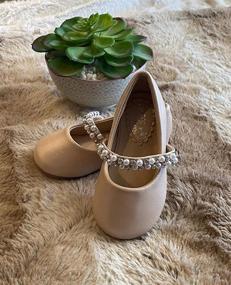 img 2 attached to 👶 IGirldress Infant Toddler Flower Girls' Shoes with Straps - Flats