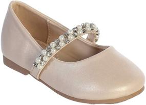 img 4 attached to 👶 IGirldress Infant Toddler Flower Girls' Shoes with Straps - Flats