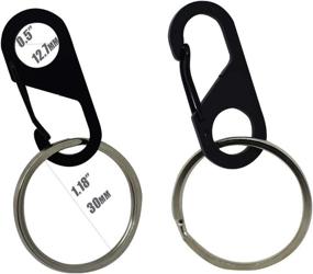 img 2 attached to 🔗 Versatile and Durable Bytiyar Stainless Steel Carabiner Clips with Eye-Hole - Pack of 5