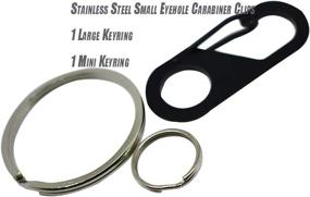 img 3 attached to 🔗 Versatile and Durable Bytiyar Stainless Steel Carabiner Clips with Eye-Hole - Pack of 5