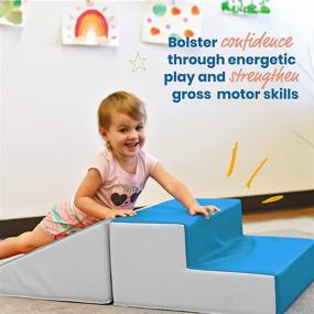 img 2 attached to Explore the Fun with ECR4Kids SoftZone Little Me Play Climb and Slide, Contemporary (2-Piece)