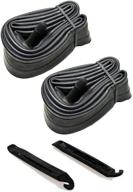 🚲 sck 2 pack 26 inch bike tubes + 2 tire levers: 26x1.75/1.95/2.10/2.125 schrader valve mtb inner tubes logo