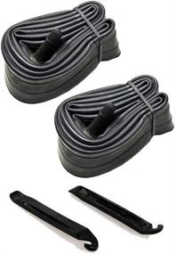 img 3 attached to 🚲 SCK 2 Pack 26 Inch Bike Tubes + 2 Tire Levers: 26x1.75/1.95/2.10/2.125 Schrader Valve MTB Inner Tubes