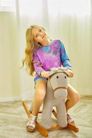 img 1 attached to Colorful and Comfy: Arshiner Girls Casual Tie Dye Sweatshirt for 4-12 Years