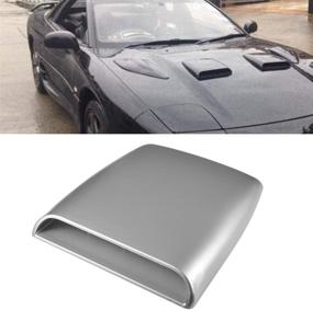 img 4 attached to TUINCYN Universal Car Vents Decorative Air Flow Intake Hood Scoops Ventilation Gray Cover