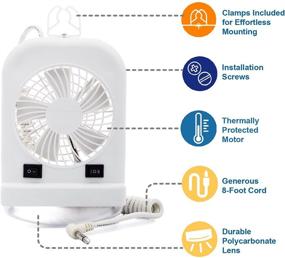 img 3 attached to 🔦 Lumitronics 12V RV внутренняя светодиодная настольная лампа с двухскоростным вентилятором, удлиненным шнуром, выключателем - в комплекте с крепежным оборудованием