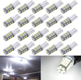 img 4 attached to 🔆 Super Bright 921 RV Interior LED Light Bulbs - T10 912 194 Replacement for Car Dome, Map, Door & License Plate Lights - White 42-SMD - Pack of 20