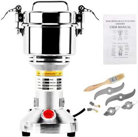 img 4 attached to 🔌 High Speed Electric Grain Mill Grinder Powder Machine Spice Herb Grinder 2500W 70-300 Mesh 36000RPM Stainless Steel Commercial Grade for Kitchen Herb Spice Pepper Coffee (500g) by Homend