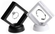 🖼️ floating frame display case for coins, gems, artifacts, chips - jewelry stand holder box (set of 2) for okdeals logo