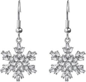 img 4 attached to Christmas Girls' Jewelry: JIANGYUE Sparkling Snowflake Zirconia for a Festive Charm