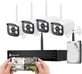 img 4 attached to Premium Wireless Security Camera System: 1TB HDD, 1080P 8CH NVR, 📷 4Pcs WiFi IP Cameras, Outdoor/Indoor Surveillance, Waterproof, Night Vision, Motion Alert, Remote Access