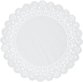 img 1 attached to 🏫 School Smart 85611: White Round Lace Doilies, 8 inch, Pack of 100 - Perfect for Schools