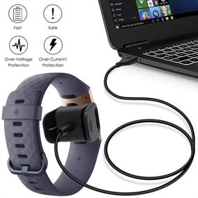 img 1 attached to ⚡️ CAVN 2 пакета кабелей для зарядки Fitbit Charge 3 - USB-кабель для зарядки и док-станция для Charge 3/SE Smartwatch