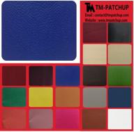 🛋️ tmpatchup genuine leather and vinyl repair patches kit - self-adhesive grain leather in blue indigo for furniture, couch, sofa, jacket - (4'' x 8'') logo