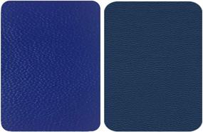 img 2 attached to 🛋️ TMpatchup Genuine Leather and Vinyl Repair Patches Kit - Self-Adhesive Grain Leather in Blue Indigo for Furniture, Couch, Sofa, Jacket - (4'' x 8'')