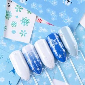 img 1 attached to Christmas Stickers Snowflake Transfer Decorations Foot, Hand & Nail Care and Nail Art & Polish