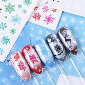 img 2 attached to Christmas Stickers Snowflake Transfer Decorations Foot, Hand & Nail Care and Nail Art & Polish