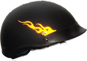 img 2 attached to 🔥 Reflective Flame Decals (Set of 4) 1.25"x5.25" - Ideal for Helmets, Motorcycles, Computers, Phones, Tablets, Hard Hats (Orange)