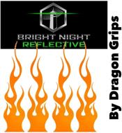 🔥 reflective flame decals (set of 4) 1.25"x5.25" - ideal for helmets, motorcycles, computers, phones, tablets, hard hats (orange) logo