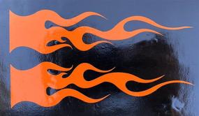 img 1 attached to 🔥 Reflective Flame Decals (Set of 4) 1.25"x5.25" - Ideal for Helmets, Motorcycles, Computers, Phones, Tablets, Hard Hats (Orange)