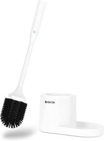 img 4 attached to 🚽 EVENTER Electric Toilet Brush Set with Detachable Holder and TPR Brush Heads – Rechargeable Battery Powered Automatic Cleaning Silicone Brushes – 360Degree Electric Spin Scrubber for Bathroom (White)