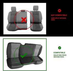 img 3 attached to 🚗 Custom Fit PU Leather Seat Covers Full Set for OASIS AUTO 2009-2018 Ram 1500 & 2010-2018 Ram 2500-3500 (Rear One Piece, Black)