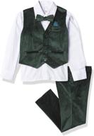 👔 isaac mizrahi boys' 4-piece velvet vest set: deluxe style and versatility logo