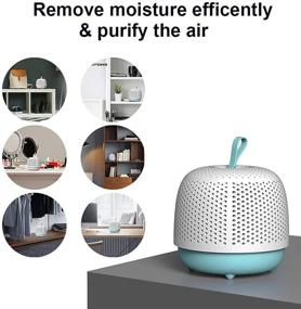 img 3 attached to 🔵 LUOWAN MINI Portable Dehumidifier for Wardrobe, Dressing Table, Cloakroom, Shoebox, Car, Bedroom, Bathroom - Small, Blue