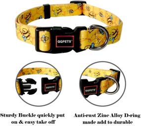 img 3 attached to 🐶 Personalized Adjustable QQPETS Dog Collar: Custom Basic Collars for Comfy Outdoor Training, Walking, Running - Ideal for Puppy Small Medium Large Dogs or Cats