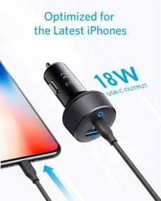 img 3 attached to Автомобильное зарядное устройство Anker USB C - 30 Вт, 2 порта Type C, быстрое зарядное устройство с функцией подачи питания 18 Вт и технологией PIQ 12 Вт, PowerDrive PD 2 с LED - для iPhone 12/12 Pro/Mini / 11 / XS/Max/XR/X, Pixel, iPad и других