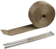 🔥 high-quality 2" x 32.8 feet universal exhaust heat wrap | stainless locking ties included | ideal for motorcycle and car heat shield | long-lasting tape logo