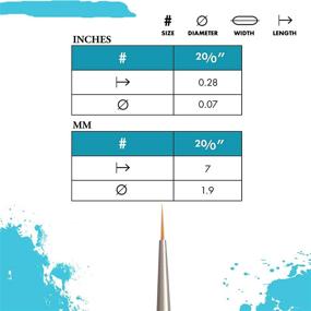 img 2 attached to 🎨 Кисть Princeton Select Artiste Series 3750 Petite Monogram 20/0 - идеально подходит для акриловых, акварельных и масляных красок