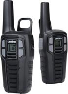 📻 набор из двух радиостанций uniden sx167-2ch walkie talkies - диапазон 16 миль, аккумуляторы с возможностью зарядки, каналы noaa для прогноза погоды, сигнал roger beep - 2 штуки (черный) логотип