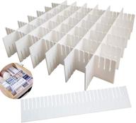 🗄️ adjustable white plastic grid drawer dividers - 12pcs diy organizers for sock, underwear, and stationary storage in dresser drawers логотип